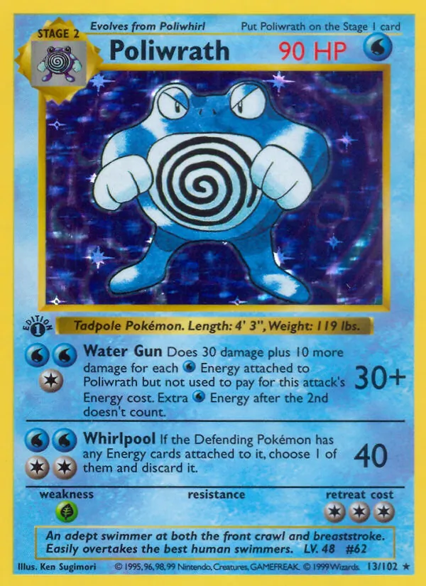 Poliwrath - Base Set Pokemon Card