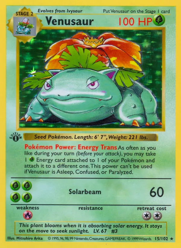 Venusaur - Base Set Pokemon Card