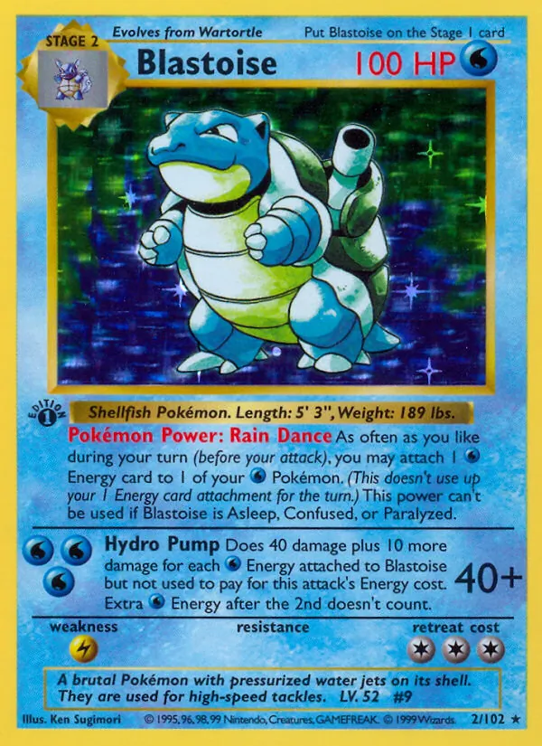 Blastoise - Base Set Pokemon Card
