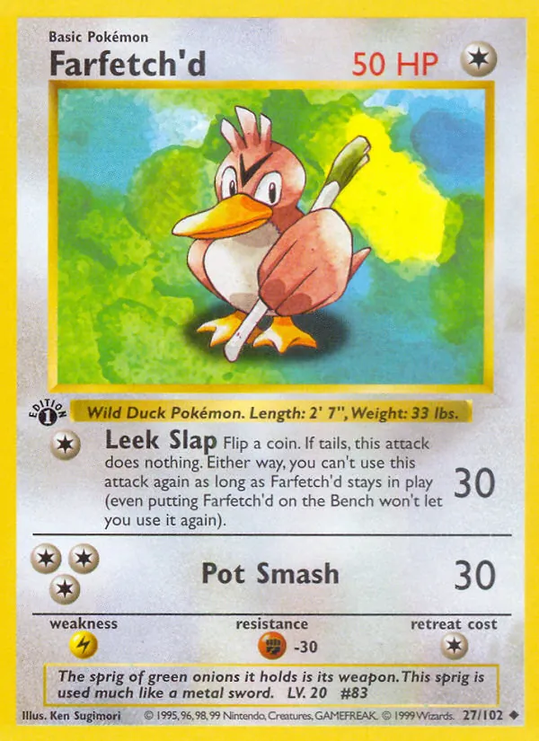 Farfetch'd - Base Set Pokemon Card