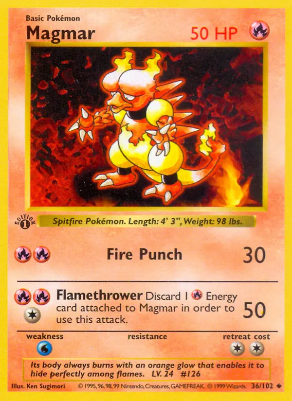 Magmar - Base Set Pokemon Card