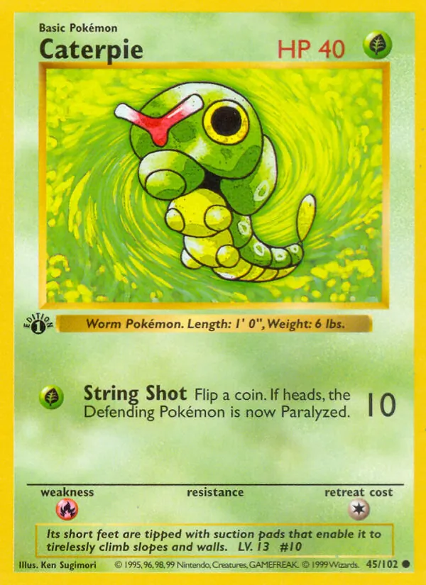 Caterpie - Base Set Pokemon Card
