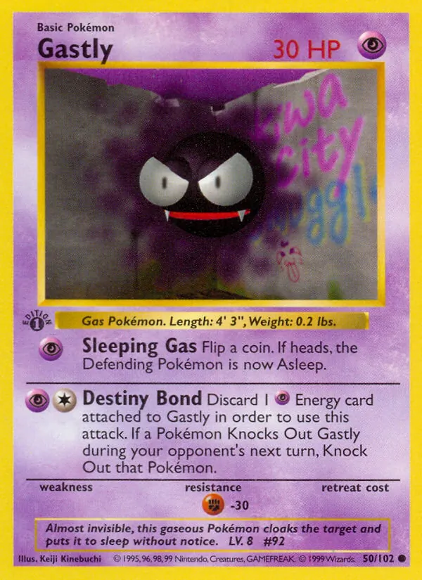 Gastly - Base Set Pokemon Card