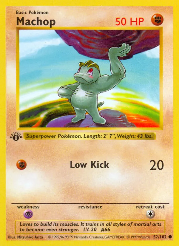 Machop - Base Set Pokemon Card