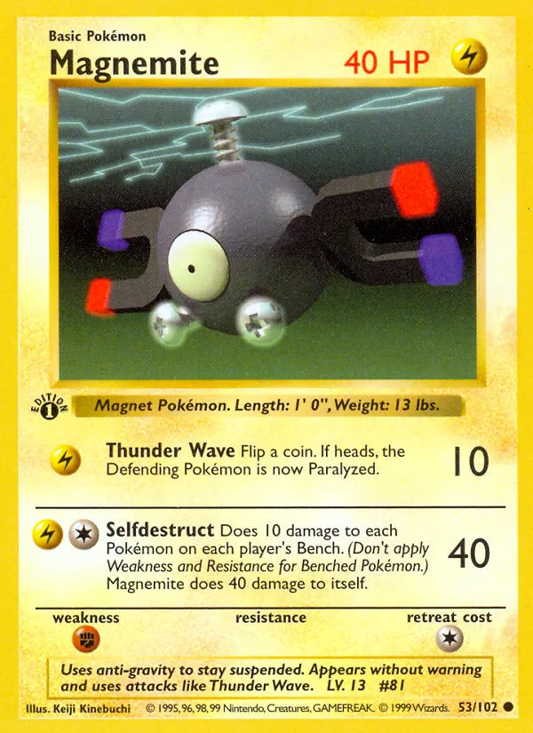 Magnemite - Base Set Pokemon Card