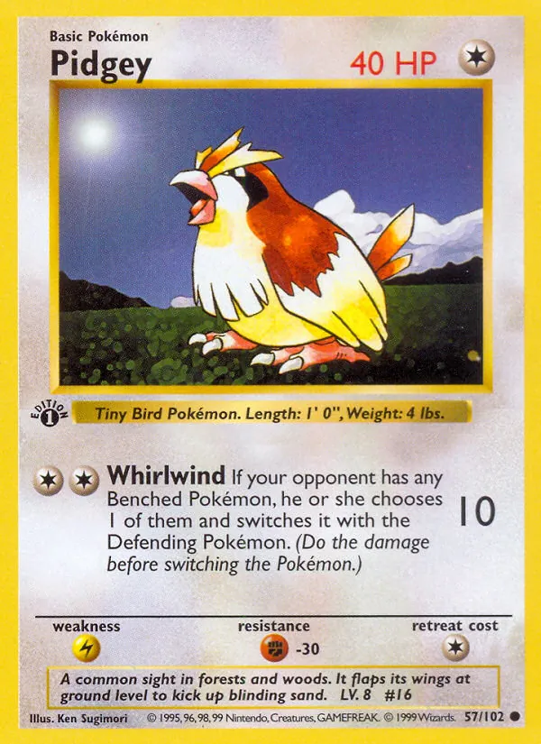 Pidgey - Base Set Pokemon Card