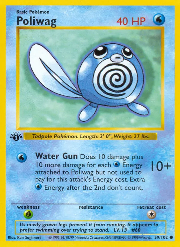 Poliwag - Base Set Pokemon Card