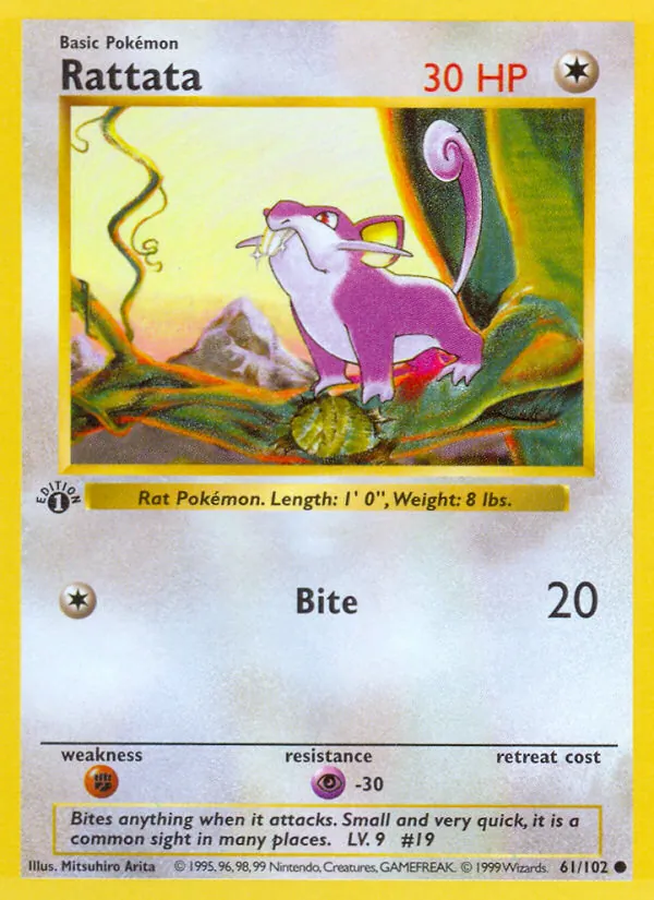 Rattata - Base Set Pokemon Card