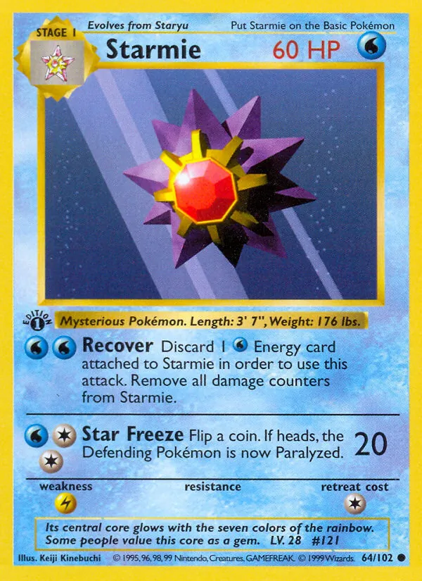 Starmie - Base Set Pokemon Card