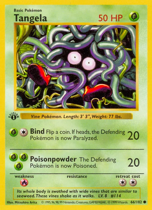 Tangela - Base Set Pokemon Card