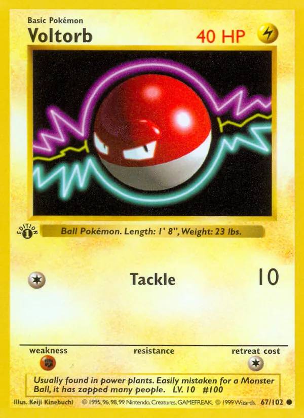 Voltorb - Base Set Pokemon Card