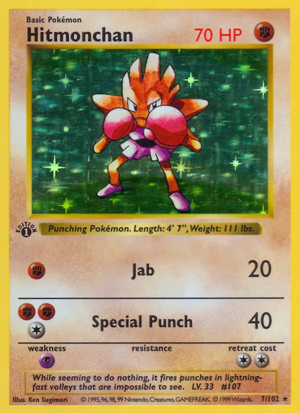 Hitmonchan - Base Set Pokemon Card