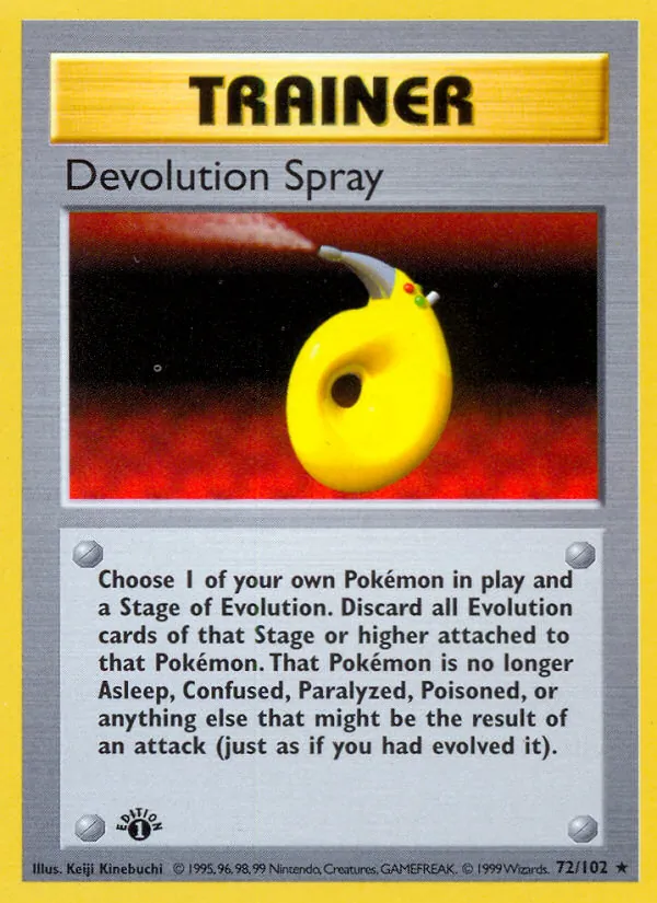 Devolution Spray - Base Set Pokemon Card