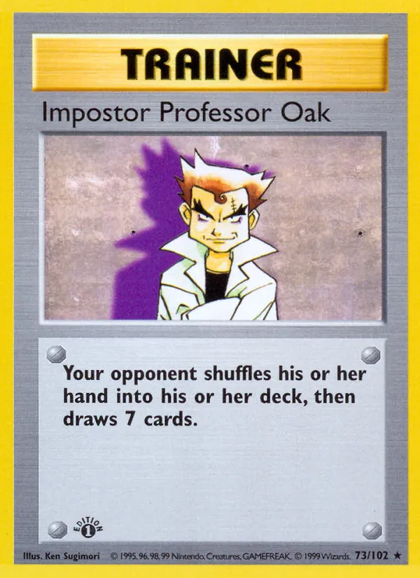 Impostor Professor Oak - Base Set Pokemon Card