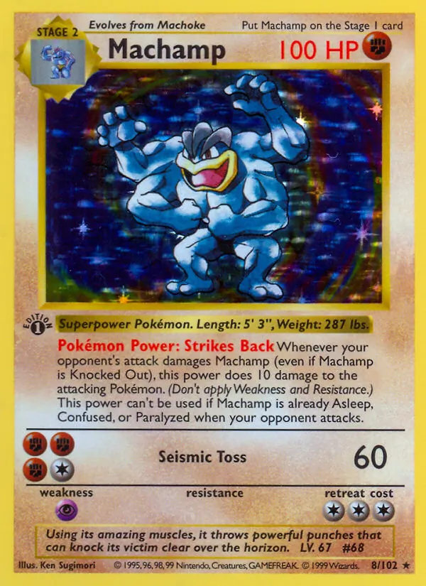 Machamp - Base Set Pokemon Card