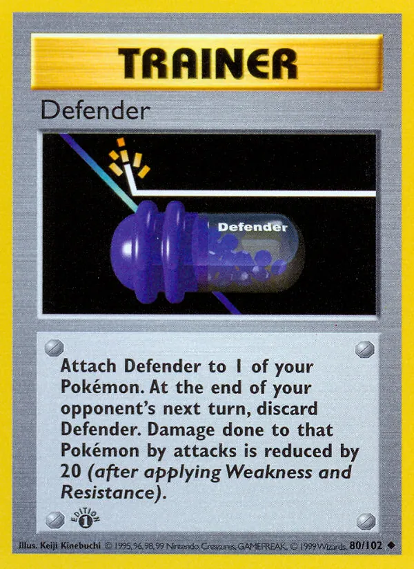 Defender - Base Set Pokemon Card