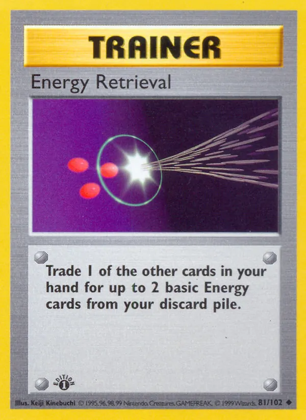 Energy Retrieval - Base Set Pokemon Card