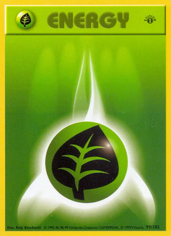 Grass Energy - Base Set Pokemon Card