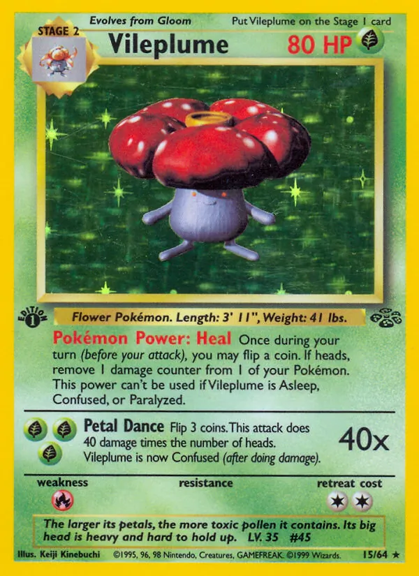 Vileplume - Jungle Pokemon Card