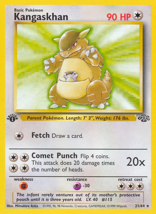 Kangaskhan - Jungle Pokemon Card
