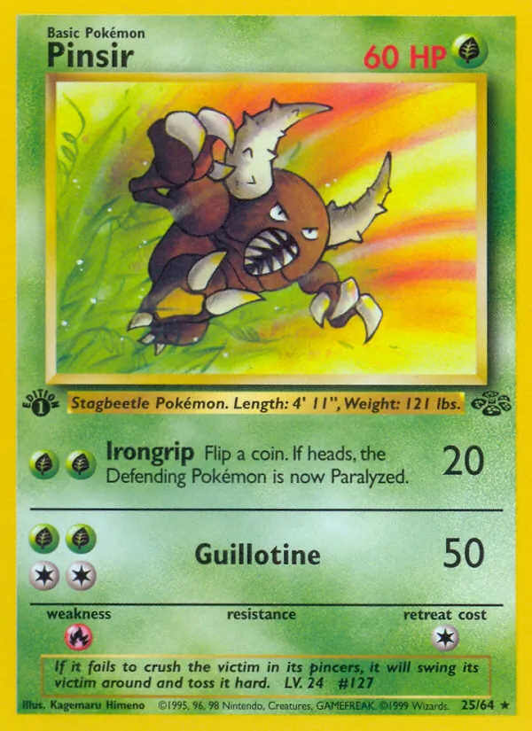 Pinsir - Jungle Pokemon Card