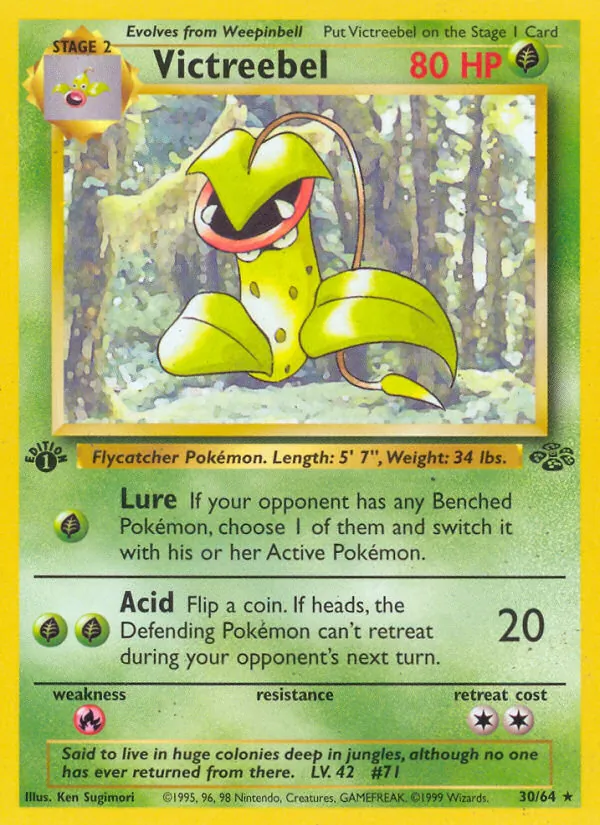 Victreebel - Jungle Pokemon Card