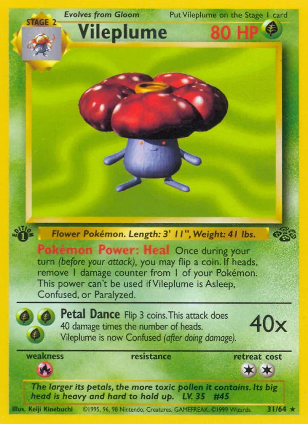 Vileplume - Jungle Pokemon Card