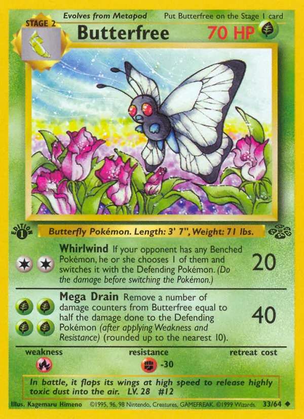 Butterfree - Jungle Pokemon Card