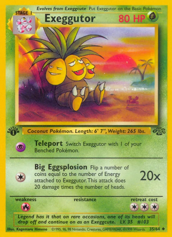 Exeggutor - Jungle Pokemon Card