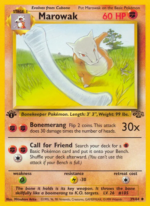 Marowak - Jungle Pokemon Card