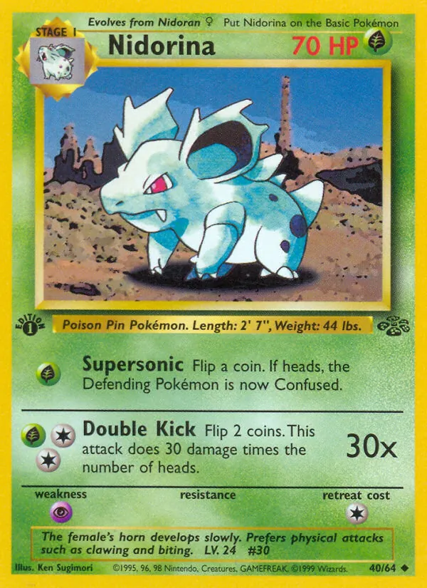 Nidorina - Jungle Pokemon Card