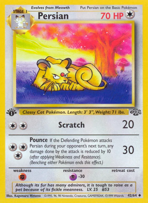 Persian - Jungle Pokemon Card