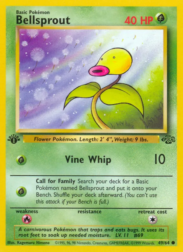Bellsprout - Jungle Pokemon Card