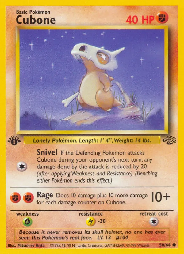 Cubone - Jungle Pokemon Card