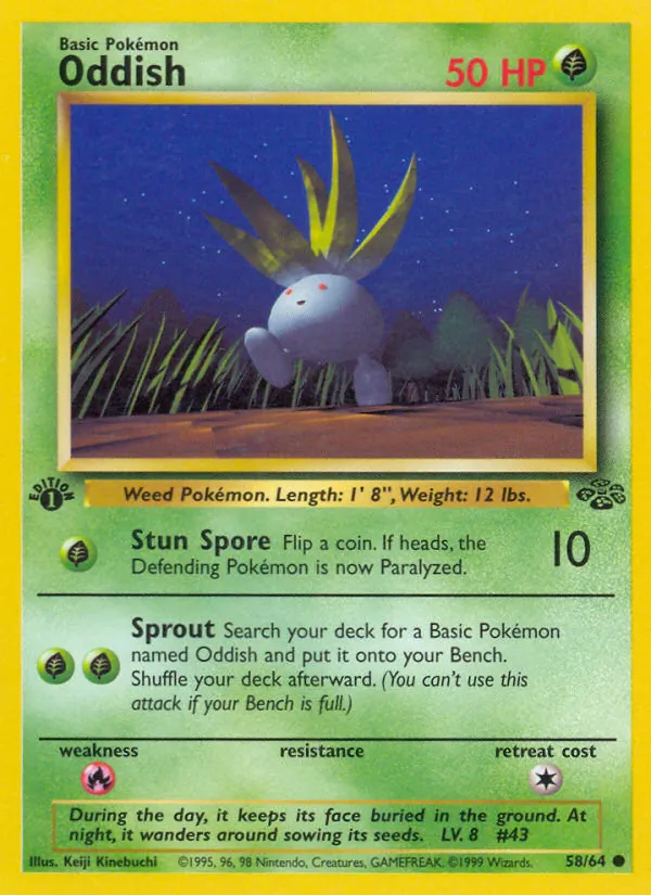 Oddish - Jungle Pokemon Card