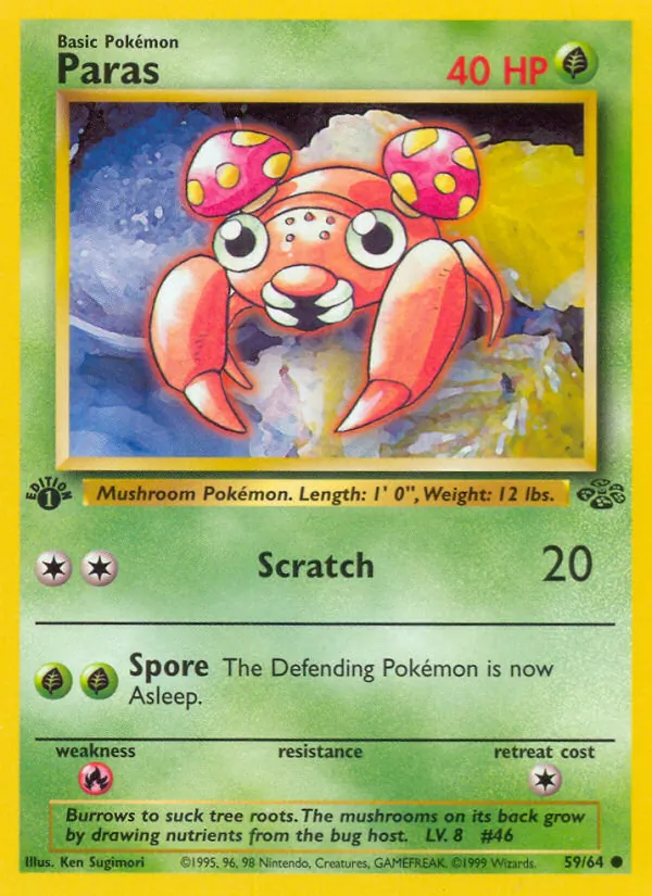 Paras - Jungle Pokemon Card