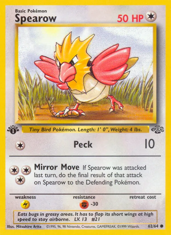 Spearow - Jungle Pokemon Card