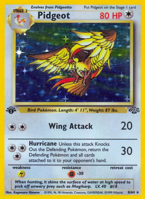 Pidgeot - Jungle Pokemon Card