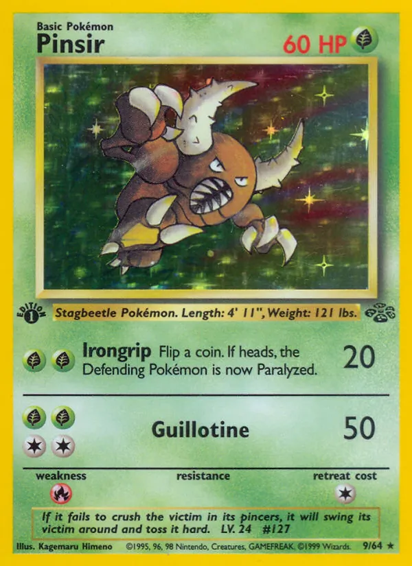 Pinsir - Jungle Pokemon Card