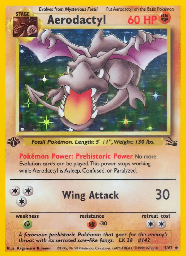 Aerodactyl - Fossil Pokemon Card