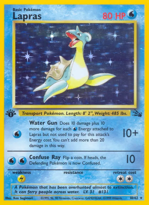 Lapras - Fossil Pokemon Card