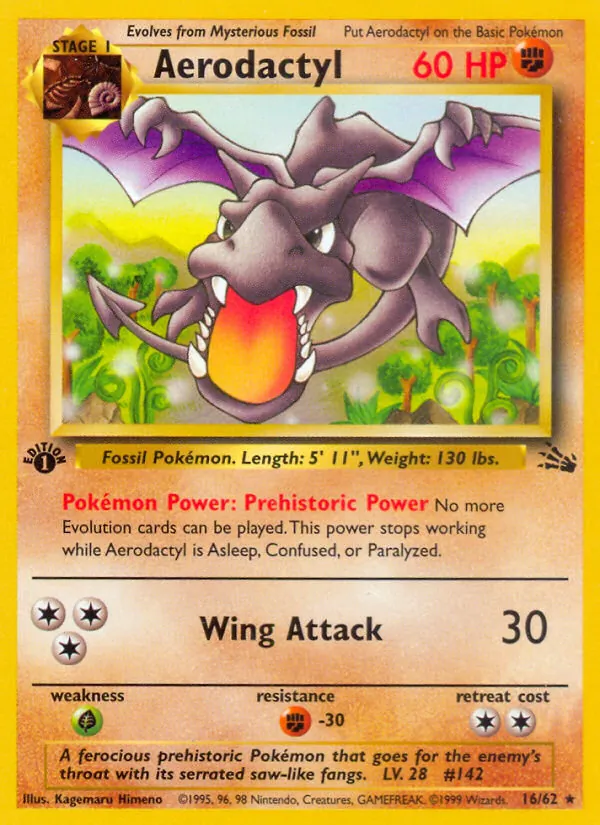 Aerodactyl - Fossil Pokemon Card