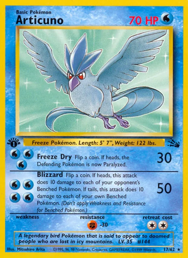 Articuno - Fossil Pokemon Card