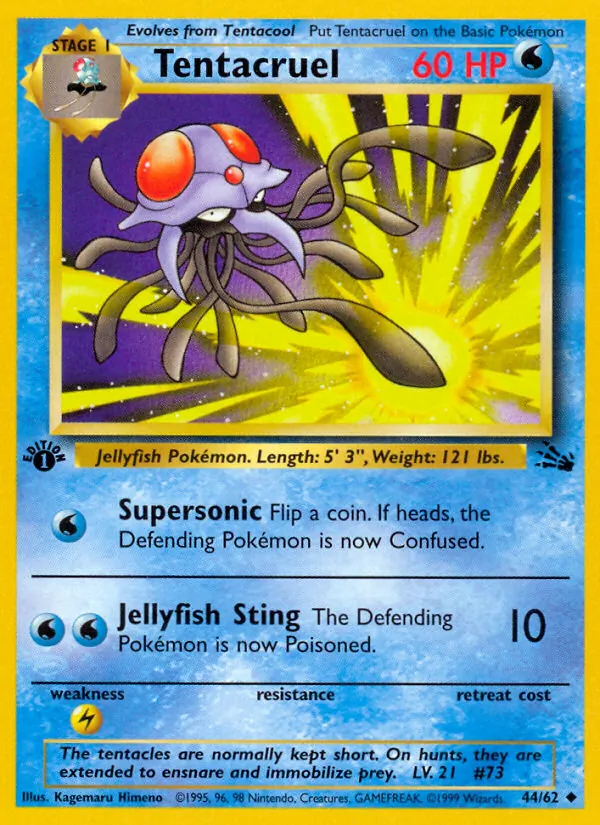 Tentacruel - Fossil Pokemon Card