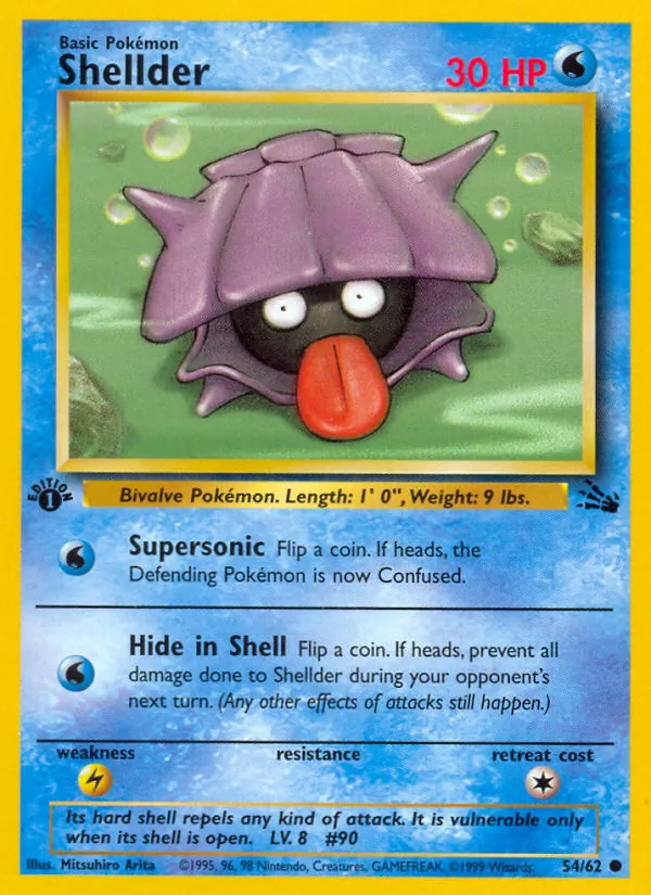 Shellder - Fossil Pokemon Card