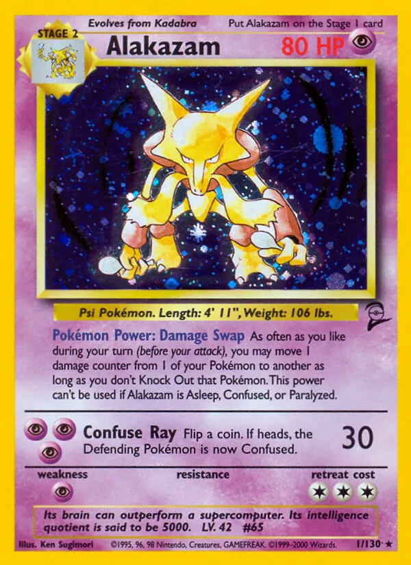 Alakazam - Base Set 2 Pokemon Card
