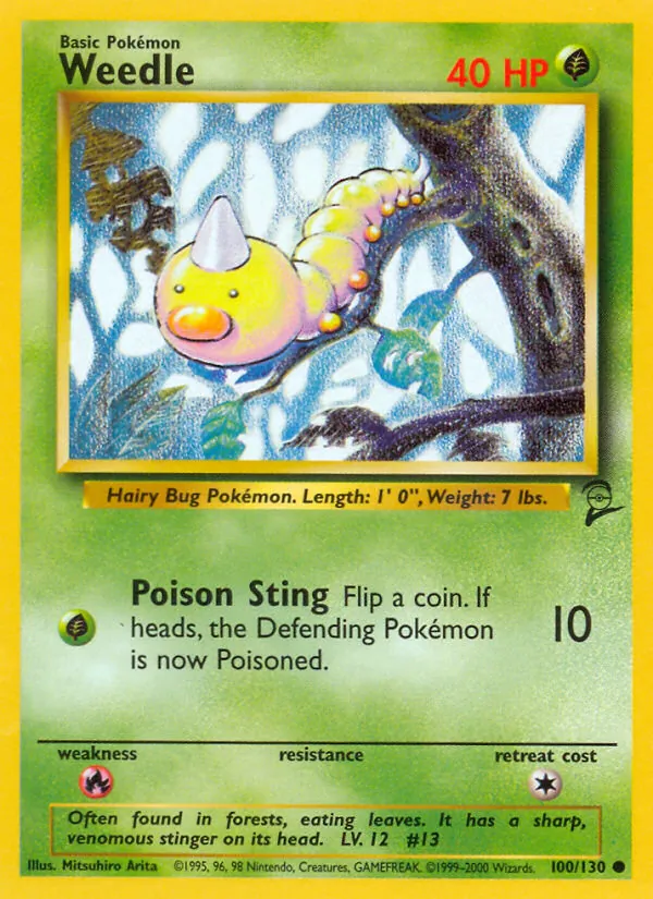 Weedle - Base Set 2 Pokemon Card
