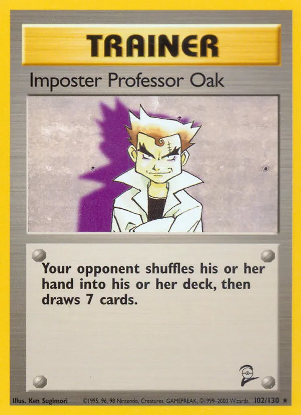 Impostor Professor Oak - Base Set 2 Pokemon Card