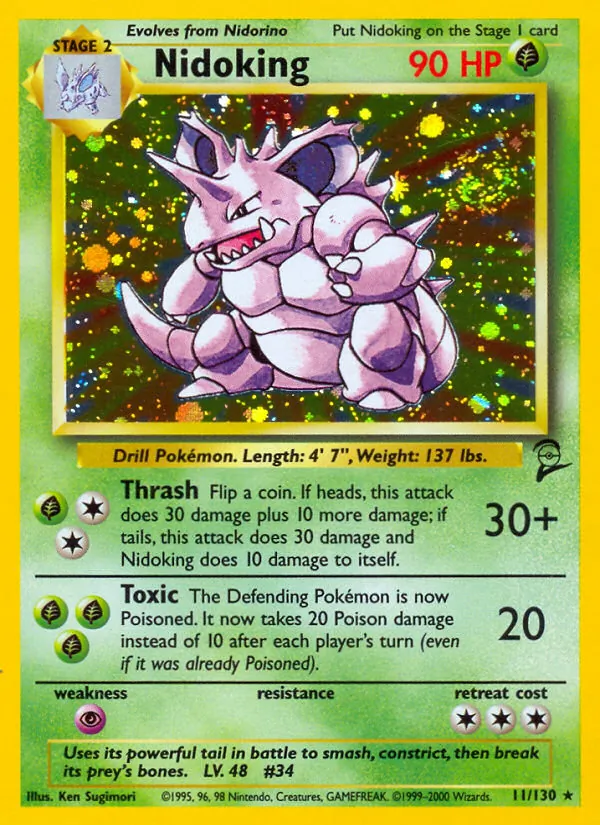 Nidoking - Base Set 2 Pokemon Card