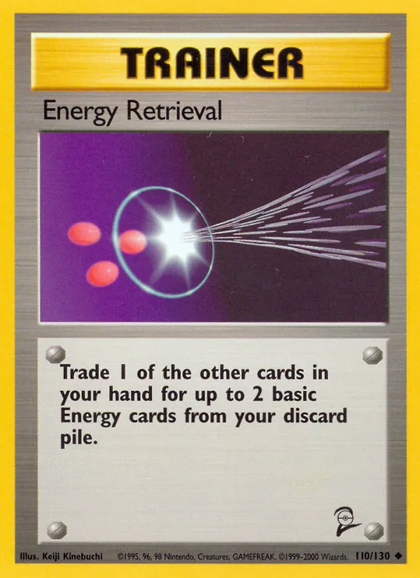 Energy Retrieval - Base Set 2 Pokemon Card